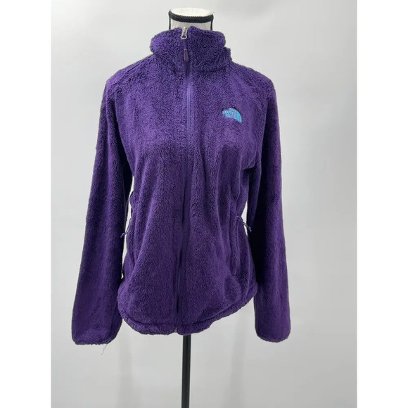 The North Face Purple Zip Up Women's Osito Fleece Jacket Sz M Athletic Outdoor - Picture 1 of 9